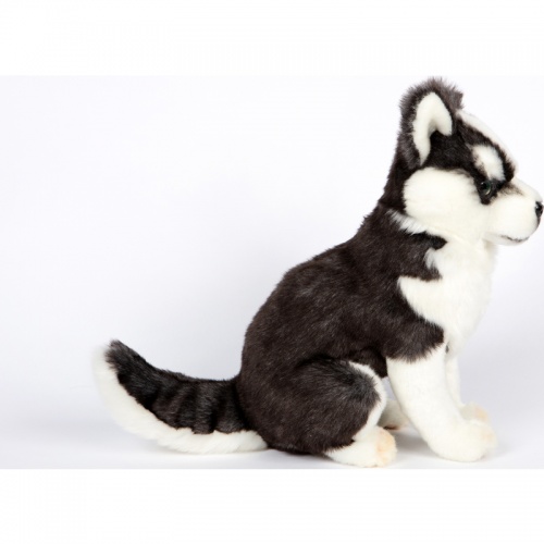 Husky Puppy Sitting 33cm Realistic Soft Toy by Hansa