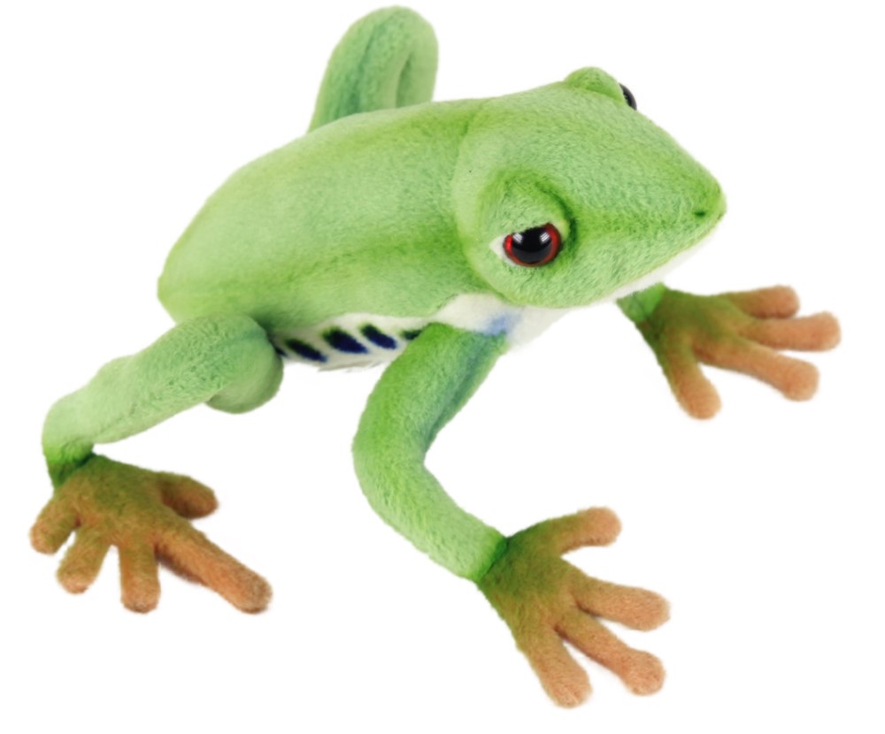 Plush Soft Toy Red Eyed Tree Frog by Hansa. 17cm. 5218