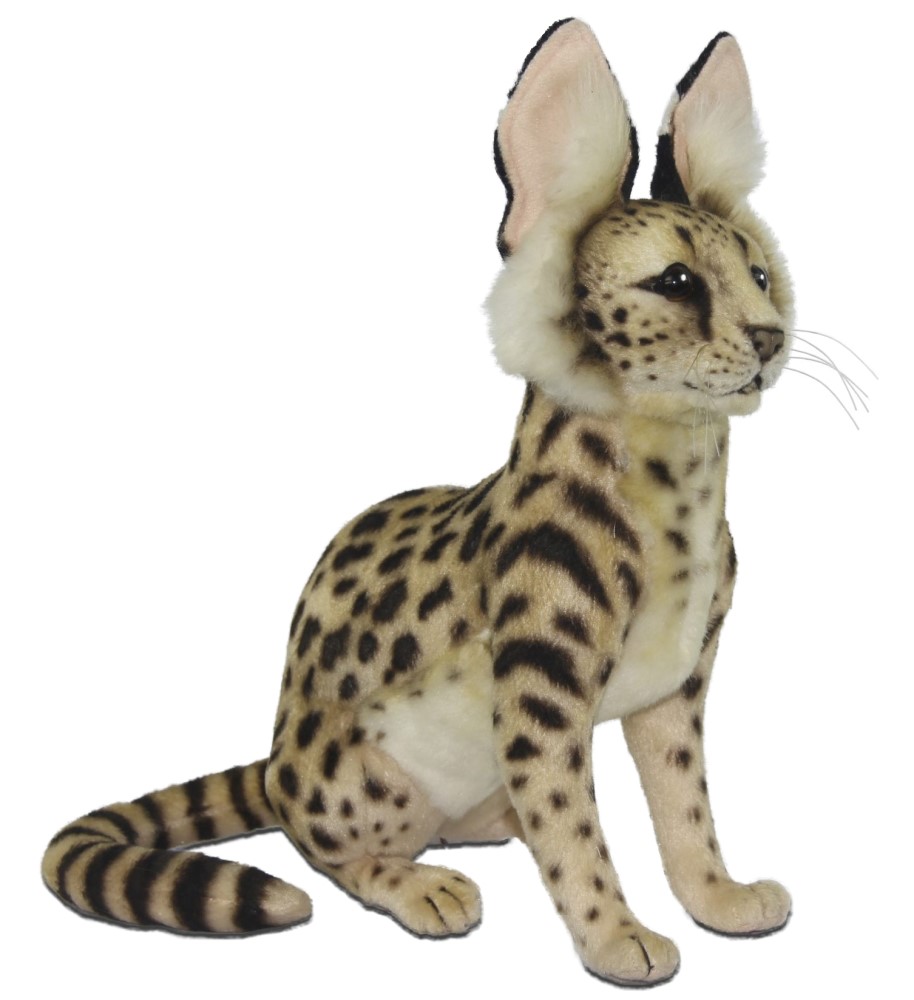 Serval Sitting 19cm Realistic Soft Toy by Hansa